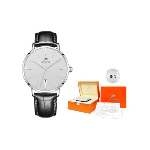 JONNY MOORE Автоматический механический механизм Часы Мужские Белый циферблат J8106L 7