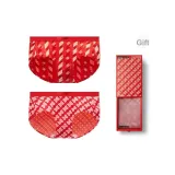 [Women's]Red-Geometric Snake+Pink-3D Effect Geometric