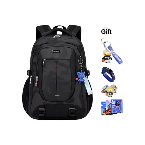 Zhiduobao Нейлон Рюкзак Стандартный Мужской Камуфляж Черный Синий