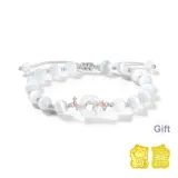 Silver 925-Koi Fish Peaceful Buckle Bracelet, White