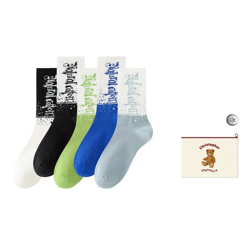 Caramella Mid-Calf Socks Men's Shopping Bag Combo Set-10
