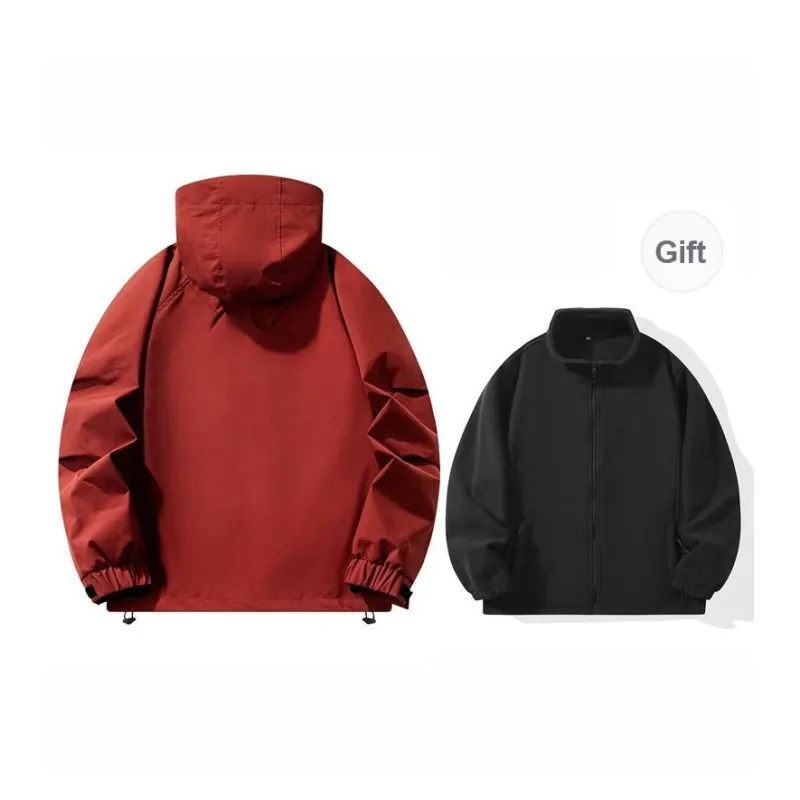 BEENTRILL Waterproof, Windproof, And Breathable Windbreaker Jacket Unisex Rosefinch Red-26