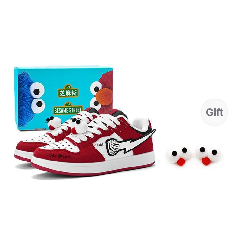 SESAME STREET Coverage Balance Abrasion Resistant Lightweight Breathable Slip Resistant Skateboard Shoes Unisex-4