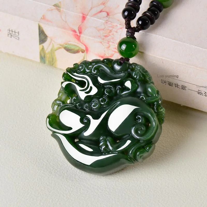 Survival Hetian Jade Necklaces Jasper Unisex-3