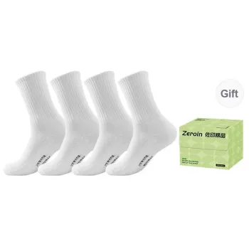 ZEROIN Mid Calf Socks Unisex Box 4 Pack