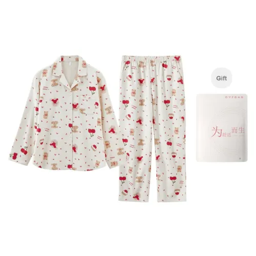 Red Beans At Home Pajama Set Women's