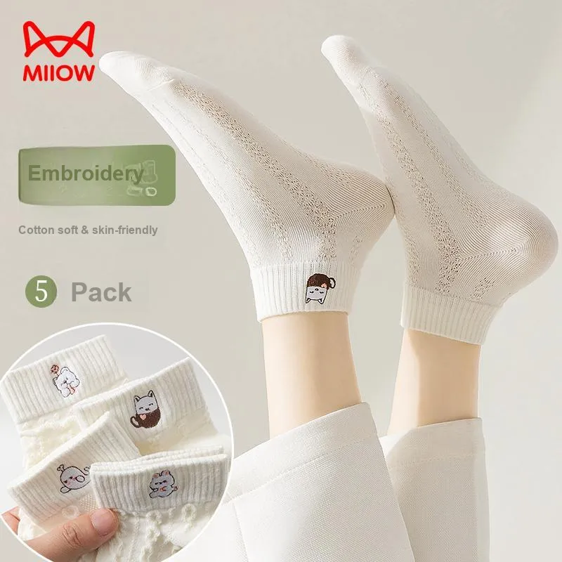 MIIOW Ankle Socks Women's 5 Pack-1