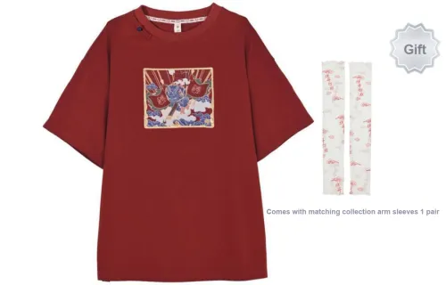 SNBL Drop Shoulder Sleeve T Shirt Women's Red