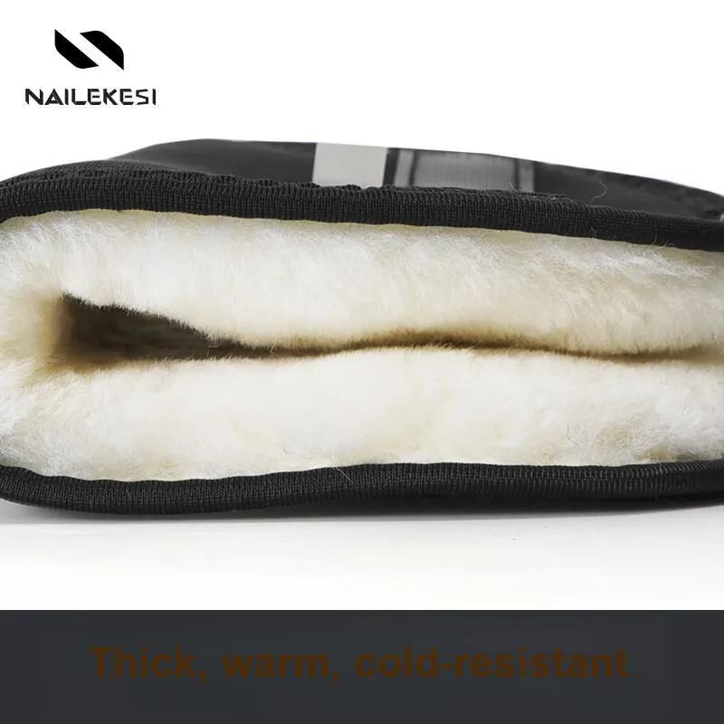 NAILEKESI Knee Pads Wool Cycling Skiing Unisex-2