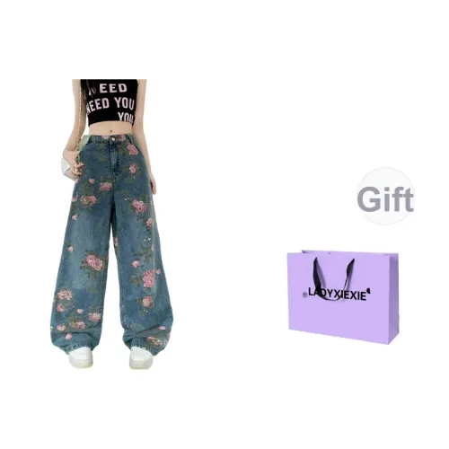 LADYXIEXIE Blue Women's Jeans LADYXIEXIE Синий Женские Джинсы