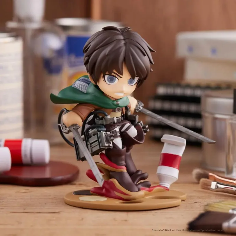 BUSHIROAD PalVerse Palé Attack On Titan, Eren Yeager & Levi Ackerman Chibi Figures 11cm-2