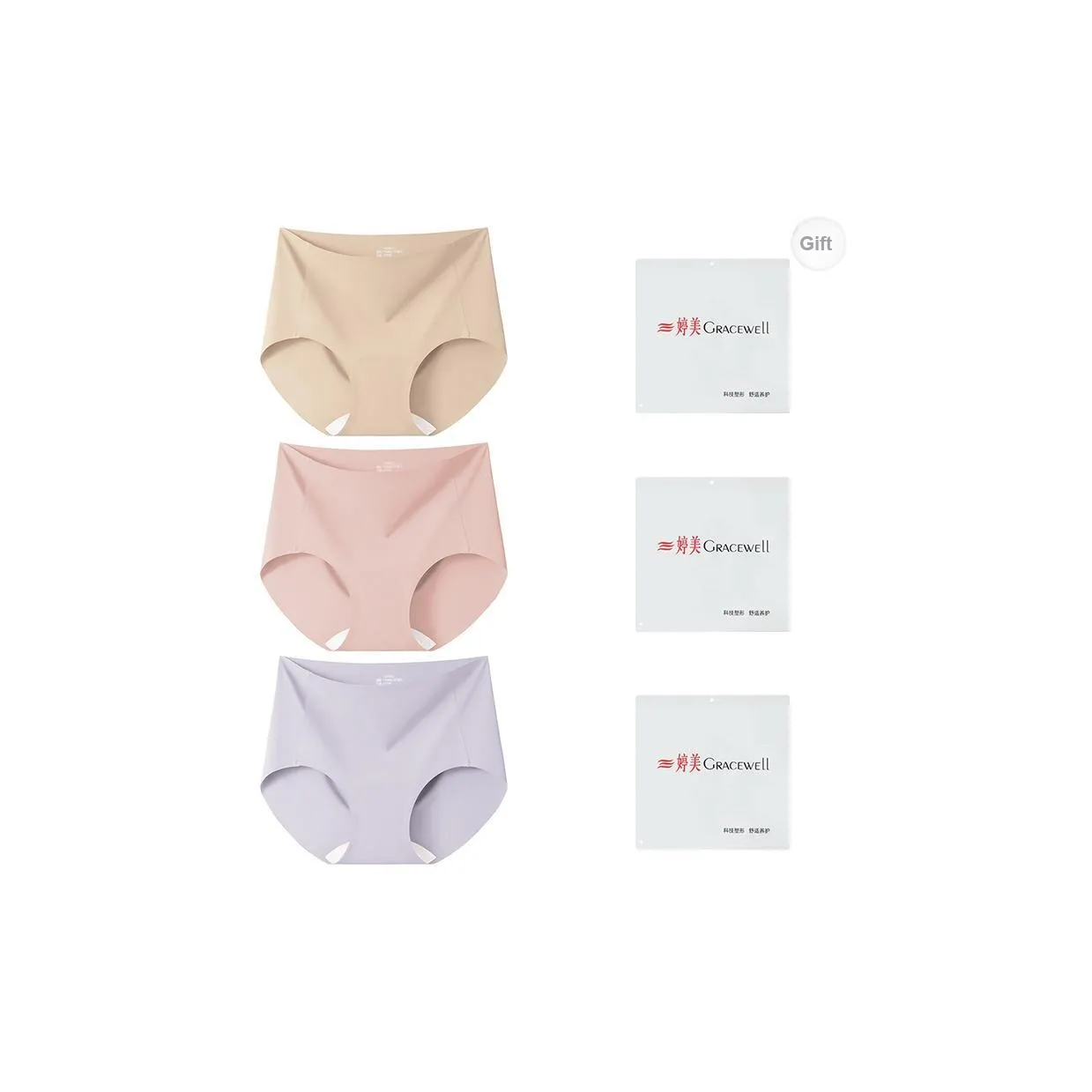 GRACEWELL Женское нижнее белье сумка для покупок 3 упаковки