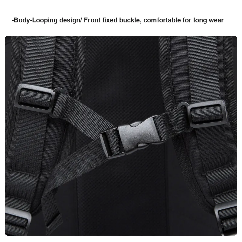 VIHUS Oxford Backpack Regular Unisex Black/Khaki-1