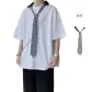 White, Comes with Tie