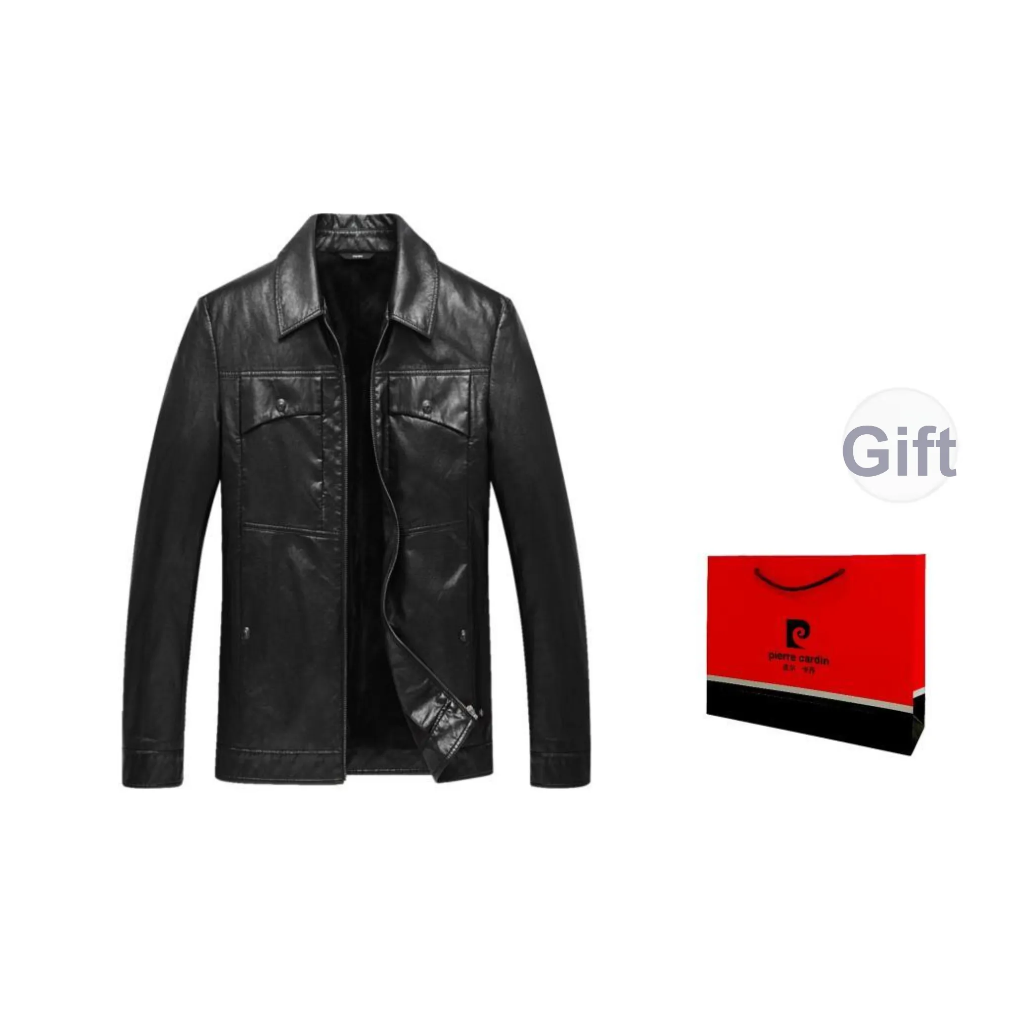 PIERRE CARDIN Leather Jacket Men's