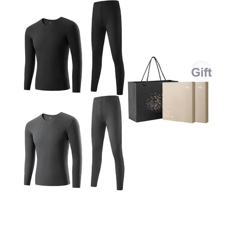 SEPTWOLVES Thermal Set Men's 2 Piece Underwear Gift Box Set