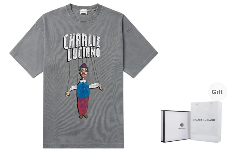 Charlie Luciano T Shirt Unisex Gray-1
