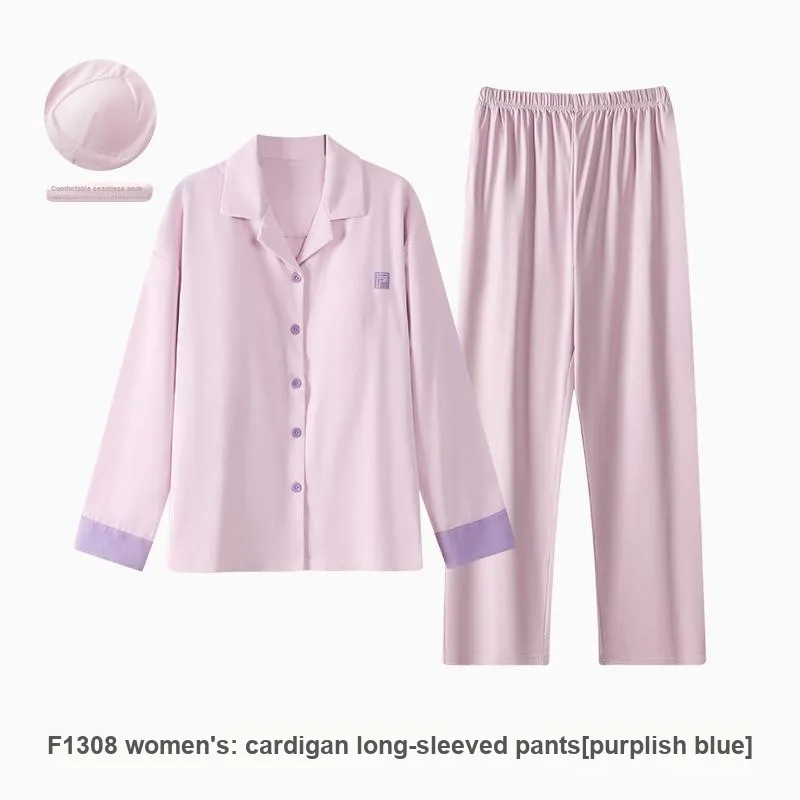 ZAO FU NIAO Pajama Set Women's Morning Glory Purple-1