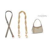 Ophidia Ecru Strap Extender+Gold-Tone Twist Chain