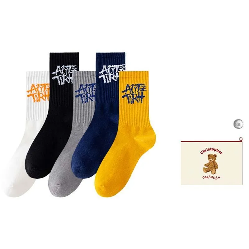 Caramella Mid Calf Socks Men's Shopping Bag Combo-20