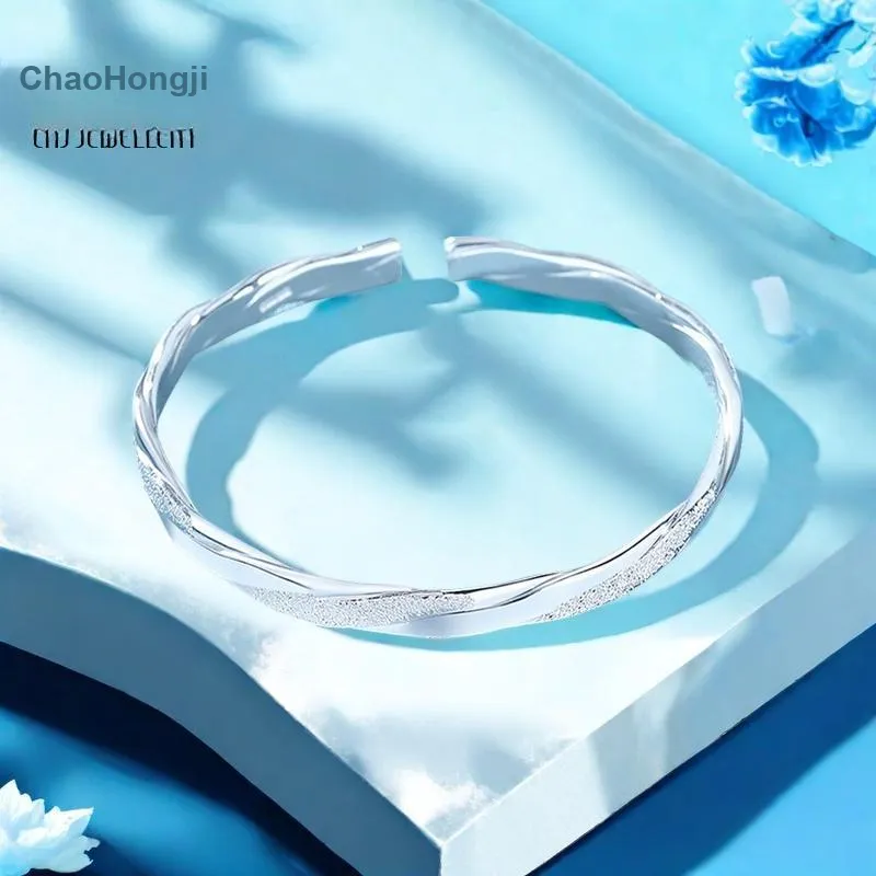 CHAOHONGJI 999 Fine Silver Bangles Women's-1