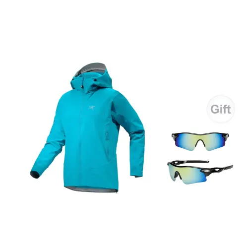 Arcteryx Gamma Series Windbreaker Jackets Men Lipstick Blue/Blue Tetra With Free Glasses