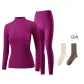 [Purple Set]·100% cotton Half-Turtleneck