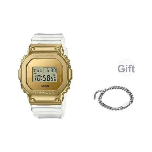 CASIO Кварцевый механизм Смольный ремешок Часы для мужчин Золотой циферблат