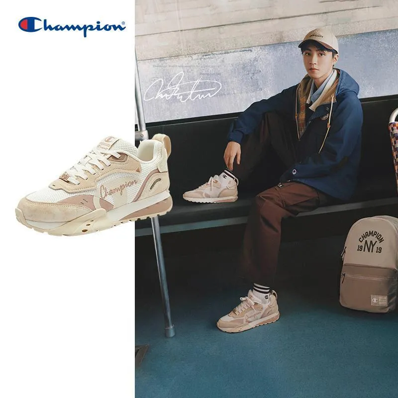 Champion Low-Top Running Shoes Women's Light Khaki-5