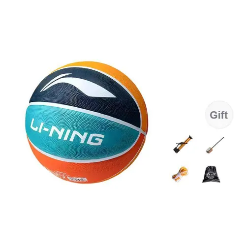 LiNing Rubber Basketball Orange Blue Black Size 5 Size 7 Indoor Outdoor Universal Unisex