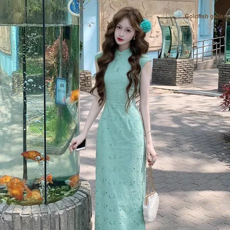 ADXKM Cheongsams Women's Mint Green-2