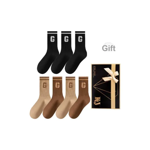 KJ Высокие носки Женские Подарочная коробка 7 Двойных упаковок
