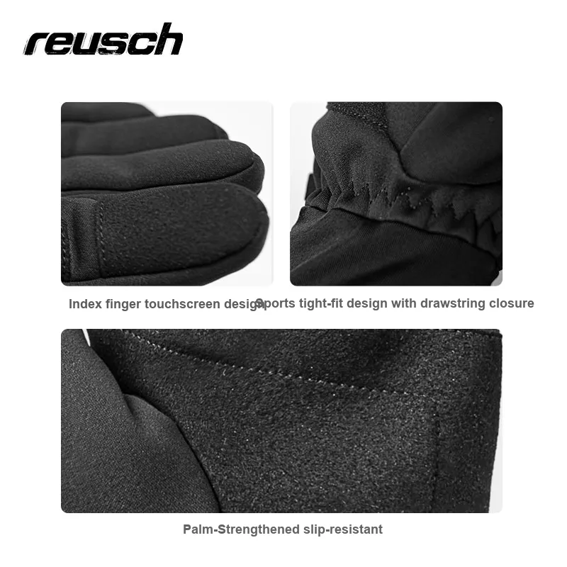 REUSCH Ski Gloves Touchscreen Soft Shell Casual Gloves Unisex-4