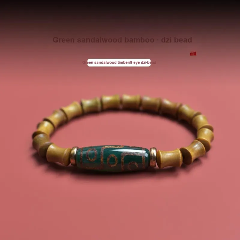YUGONGYUAN Green Sandalwood Bracelets Unisex-1