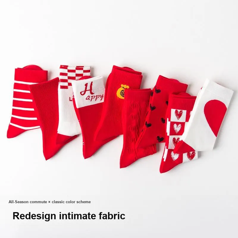 MIIOW Mid Calf Socks Unisex 4 Pack-1