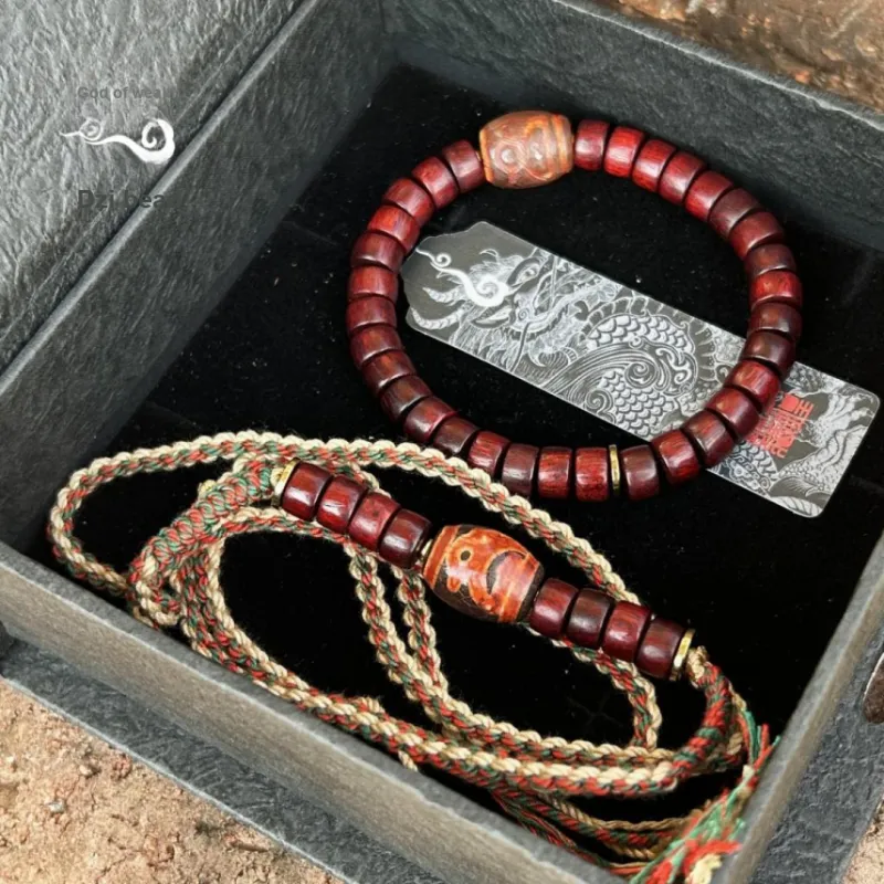 ZANJICHUANQI Bloodwood Necklaces Unisex-3