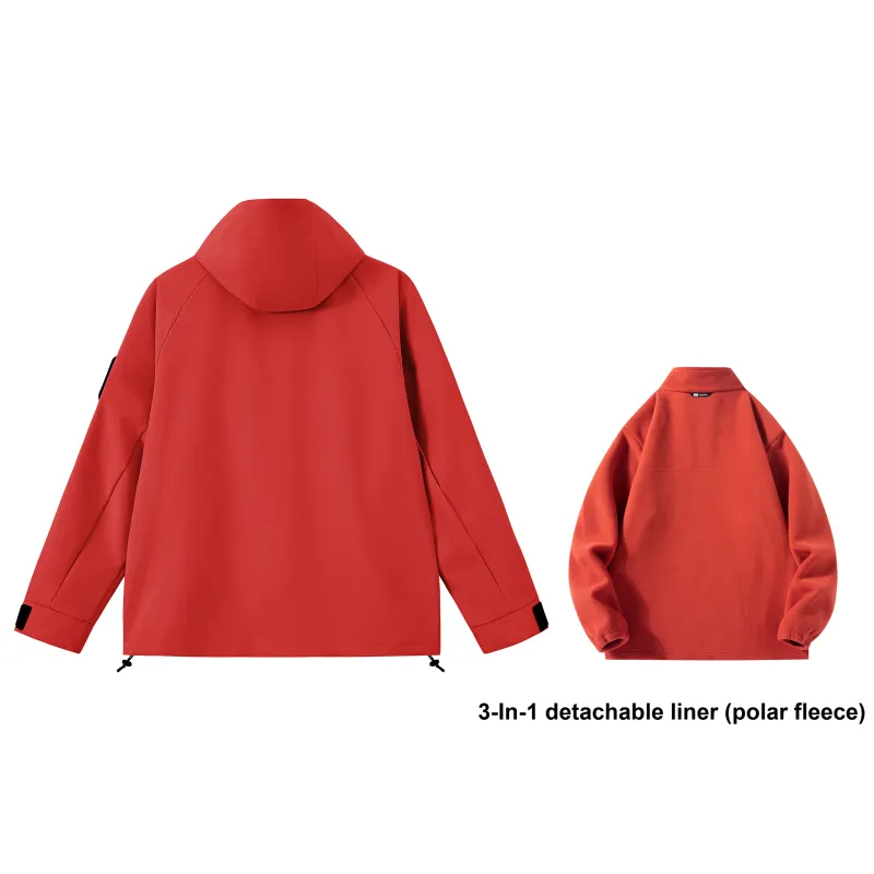 P8H9 Water Resistant Windproof Breathable Warm Lightweight Windbreaker Jacket Unisex-42