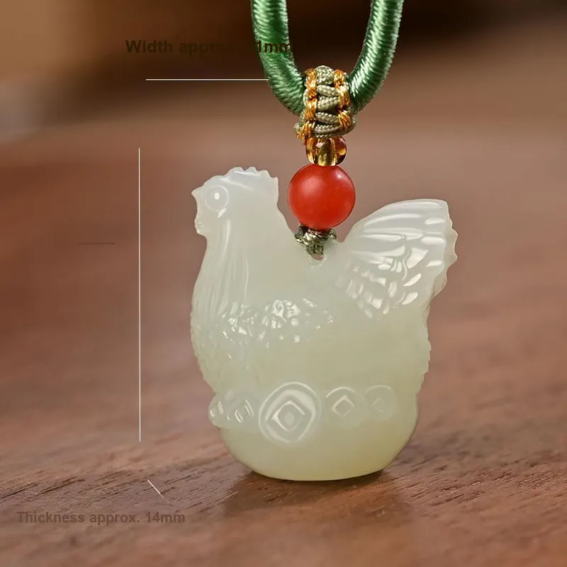 KUNYUYAO Hetian Jade Pendants White Jade Unisex-30