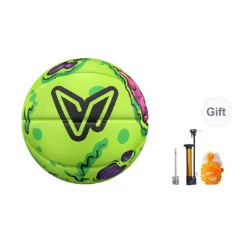 VEIDOORN Rubber Basketball Green Size 7 Street Training Competition Unisex