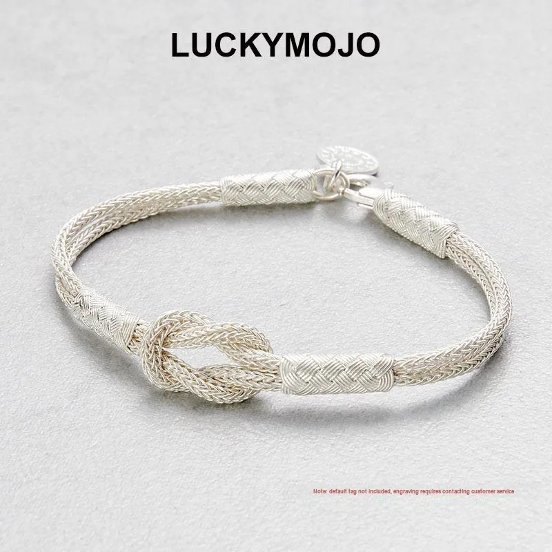 LUCKYMOJO S990 Sterling Silver Bracelets Unisex-1