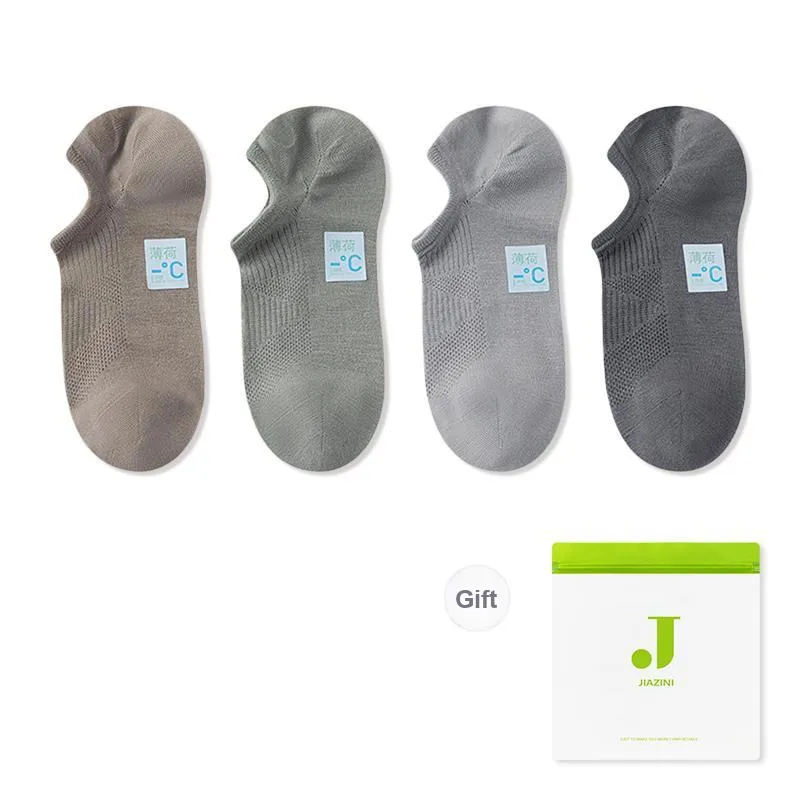 JIAZINI No Show Socks Men's 4 Pack-35