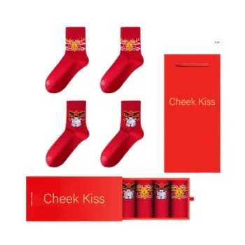 Cheekkiss Mid Calf Socks Unisex Box 4 Pack