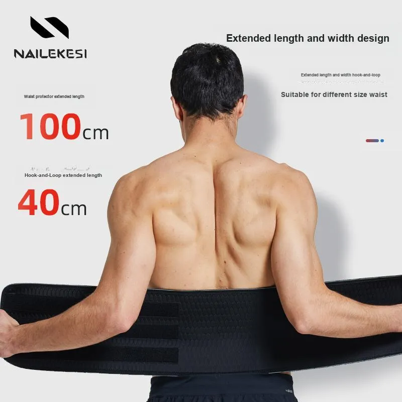 NAILEKESI Back Support Braces Breathable Protective Compression Polyester Unisex-5