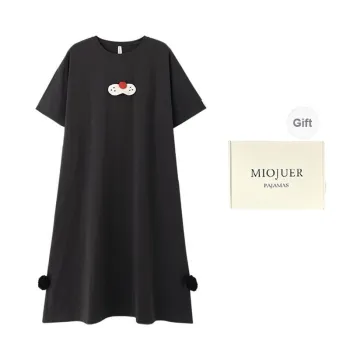 MIOJUER Nightgown With Pad Women's Dark Gray