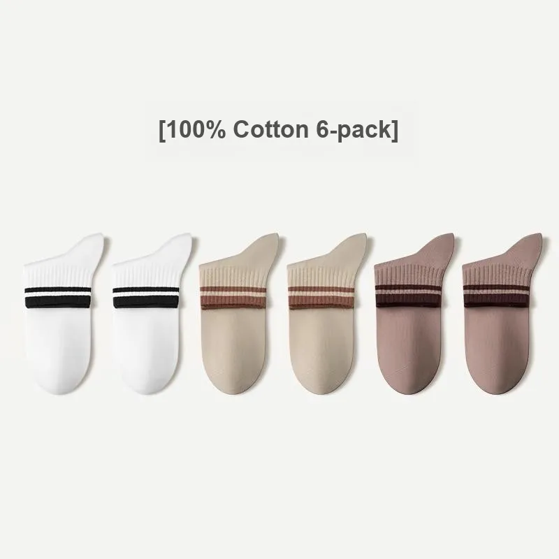 H YXIANG Mid Calf Socks Unisex 6 Pack-5