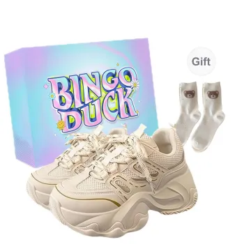 BINGO DUCK Coverage Height Increase Low Top Chunky Sneakers Women's