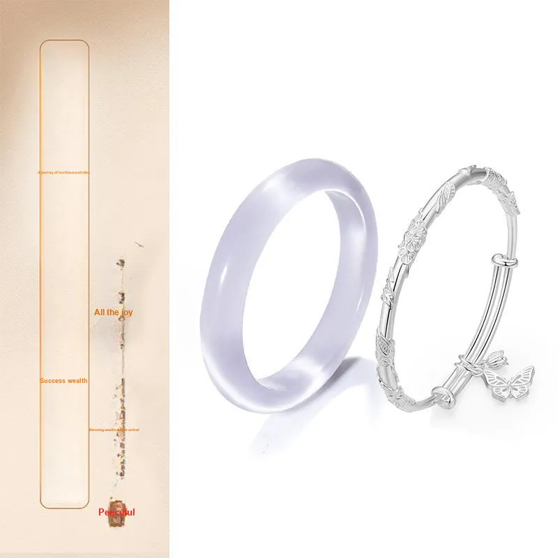 The Years Are Quiet Glass Cat Eye Bangles Unisex-6