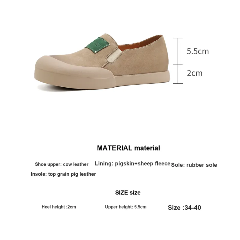 D FUSE SCANDINAVIA Small Leather Shoes Flat Slip on Fashion Women's Shoes Women's Casual Shoes Women's-5