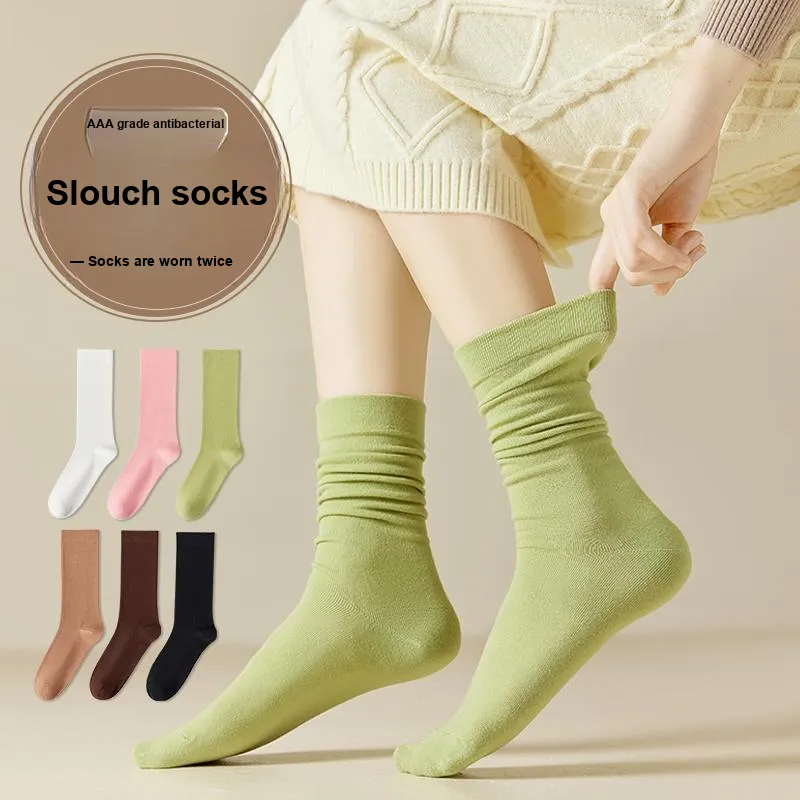 MIIOW Mid Calf Socks Women's 4 Pack-1