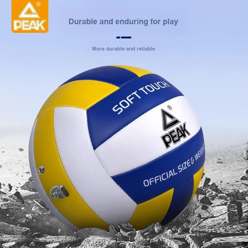 PEAK PVC Size 5 Ball Volleyball Unisex Classic Blue Yellow White Color Scheme-1